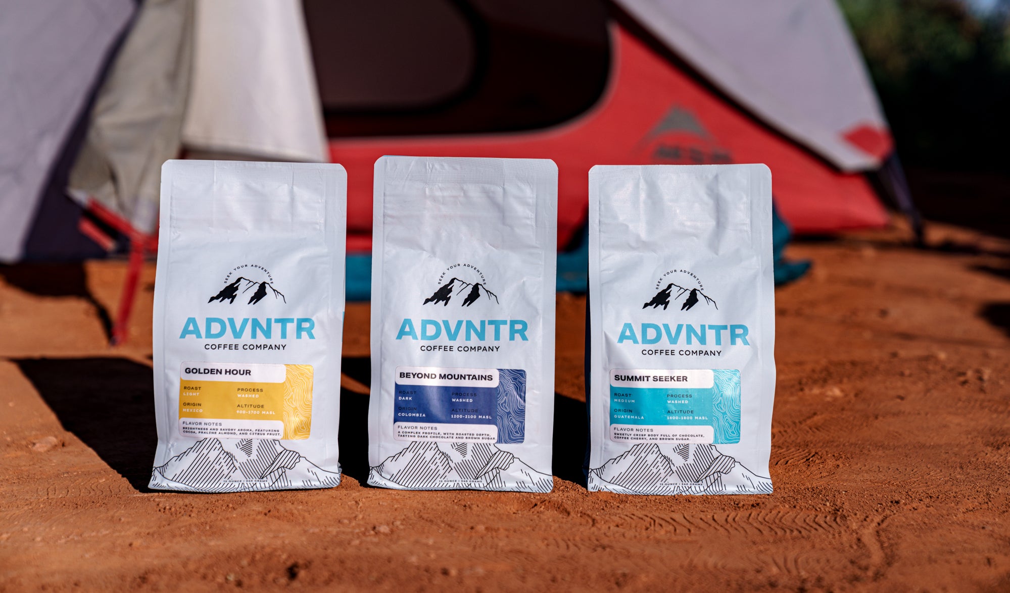 ADVNTR Coffee bags camping in Sedona AZ