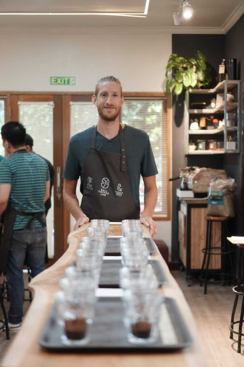 Sheridan from adventure coffee company at coffee roasting school